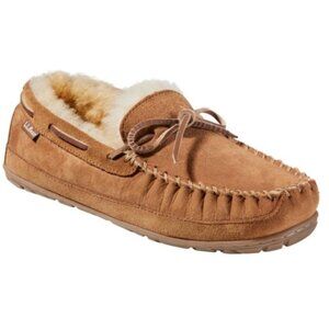 L.L. Bean Wicked Good Fits Woman 10/10.5 Moccasins Suede Shearling Slippers